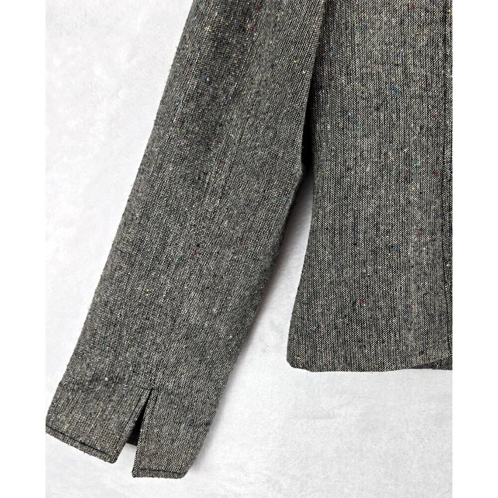 Vtg 90s Blazer Moto Gray Weave Multi Color Specs Silver Studs & Thread M Mishca - Picture 10 of 15